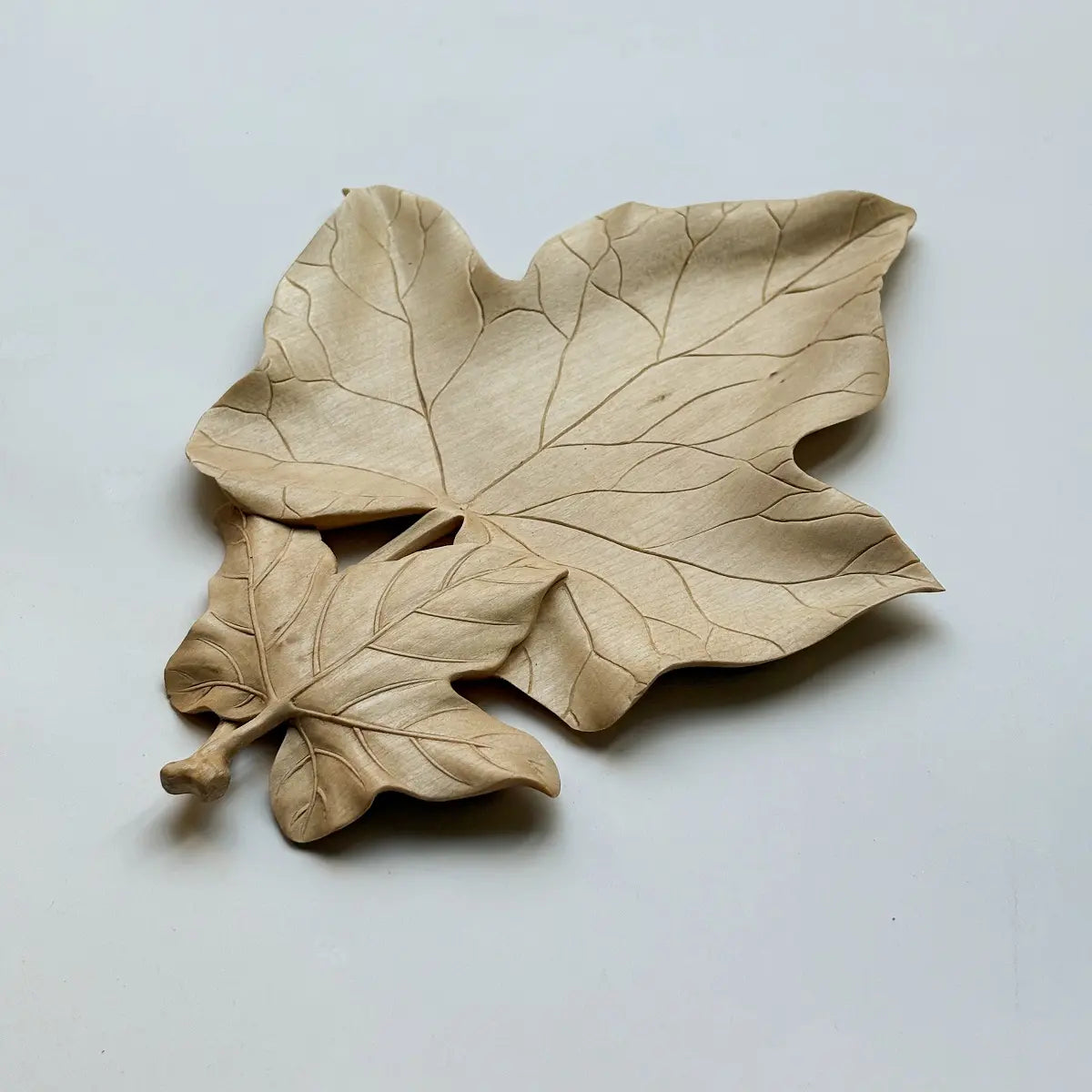 Hand-Carved Ivy Leaf Coaster