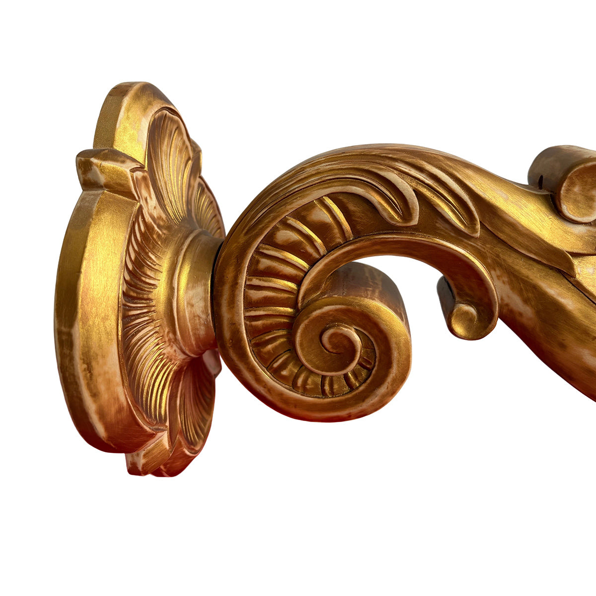 Hand-Carved Wooden Wall Sconce