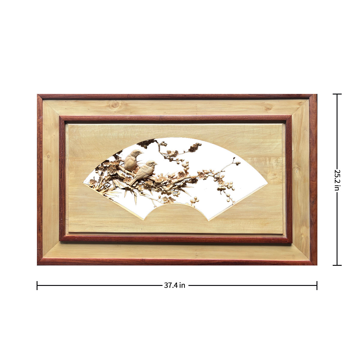 Branch of Love: Hand-Carved Birds Sharing a View