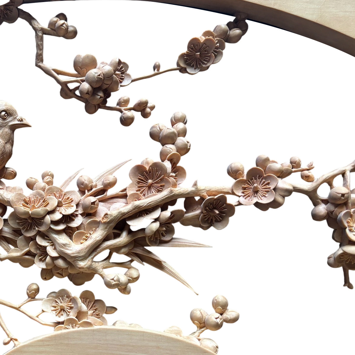 Branch of Love: Hand-Carved Birds Sharing a View