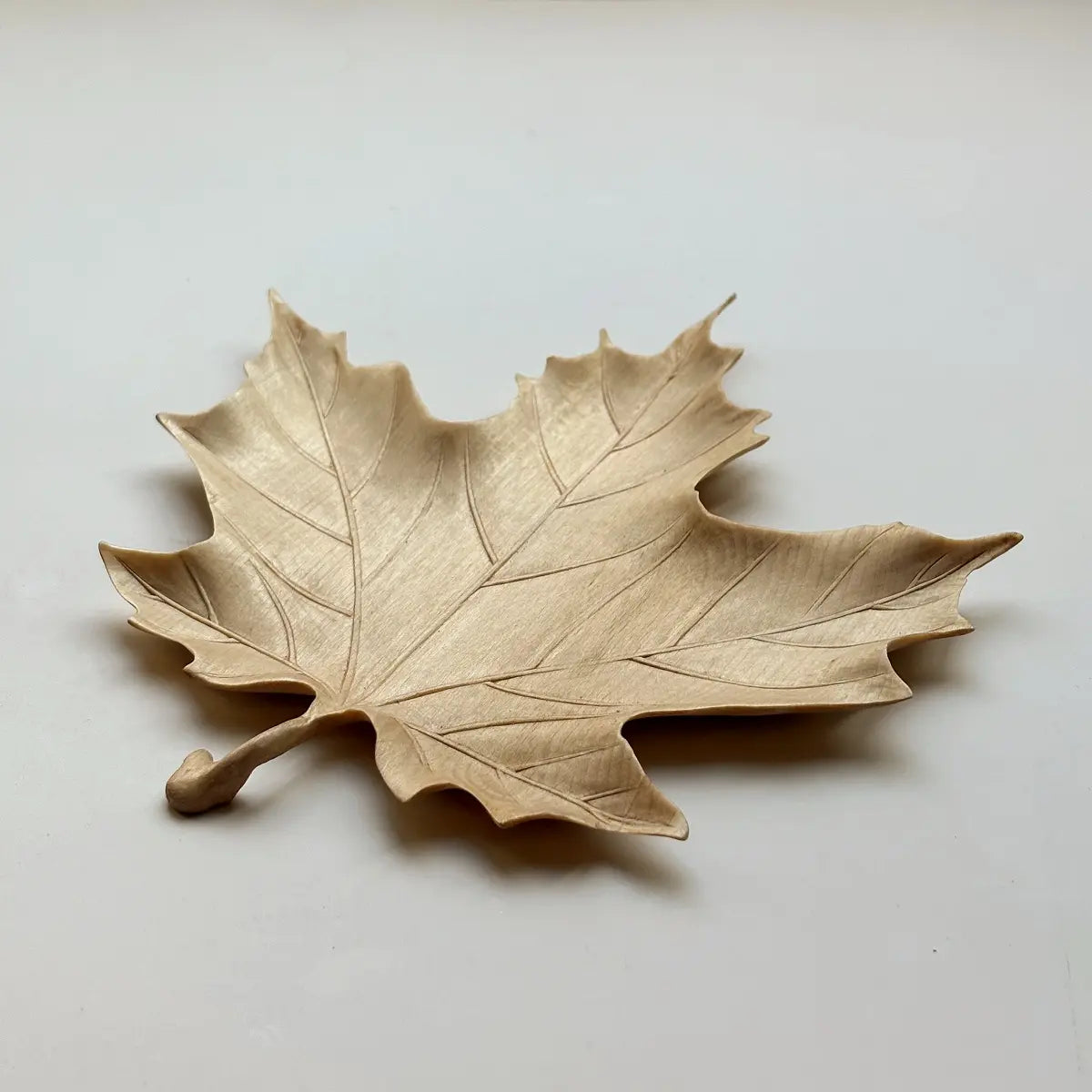 Hand-Carved Maple Leaf Coaster