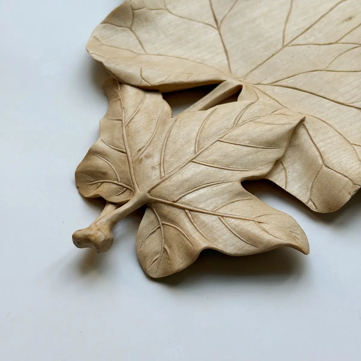 Hand-Carved Ivy Leaf Coaster