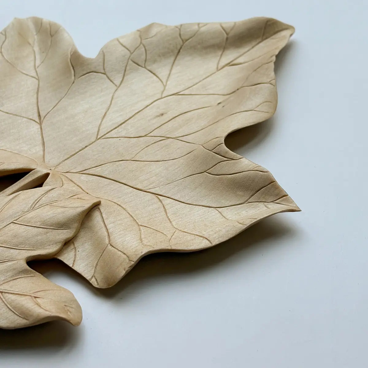 Hand-Carved Ivy Leaf Coaster