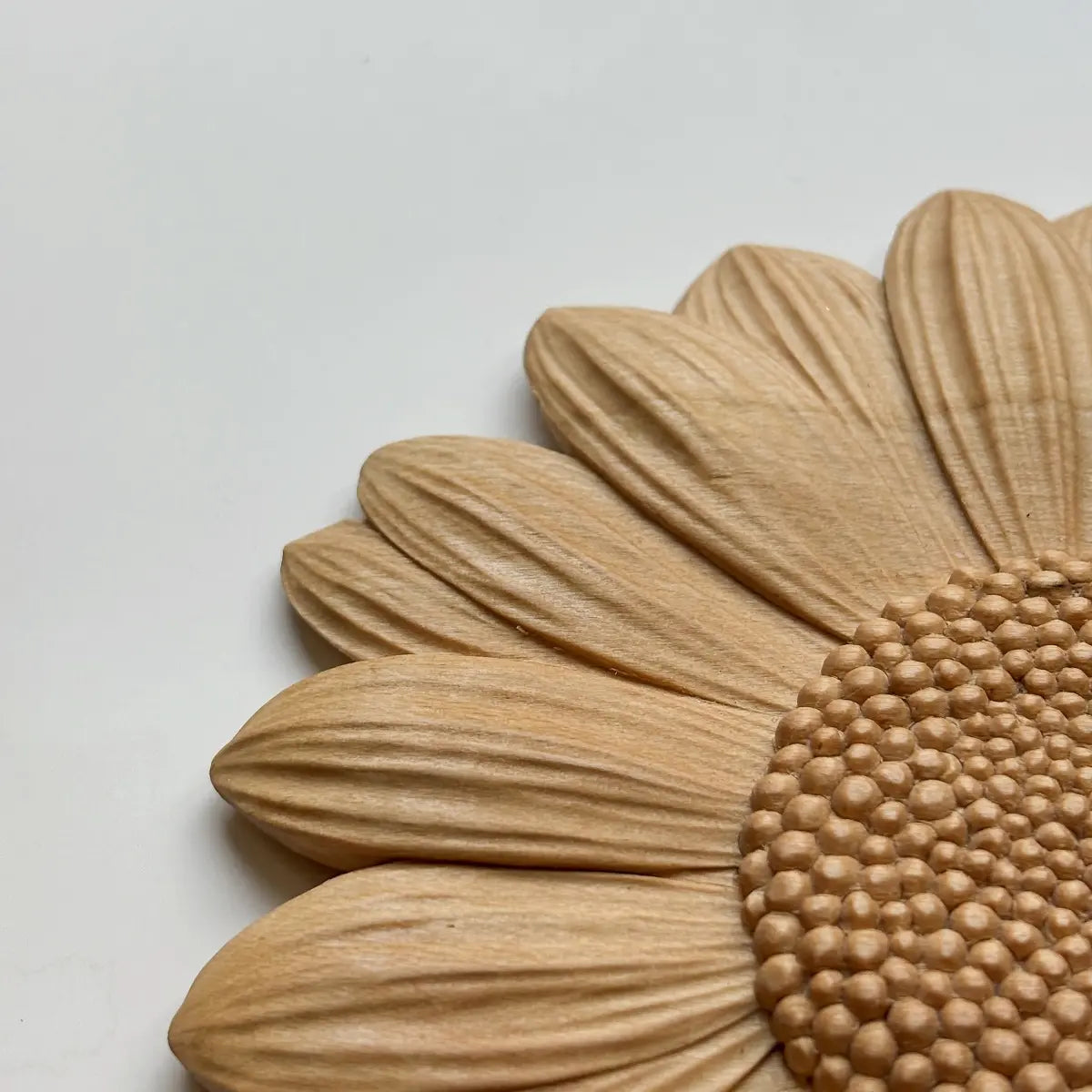 Daisy Carved Wooden Coaster