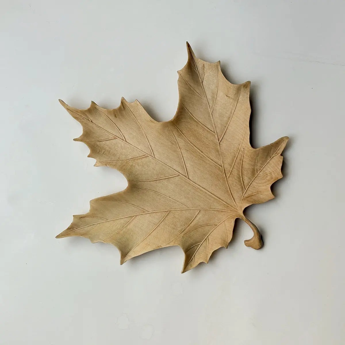 Hand-Carved Maple Leaf Coaster