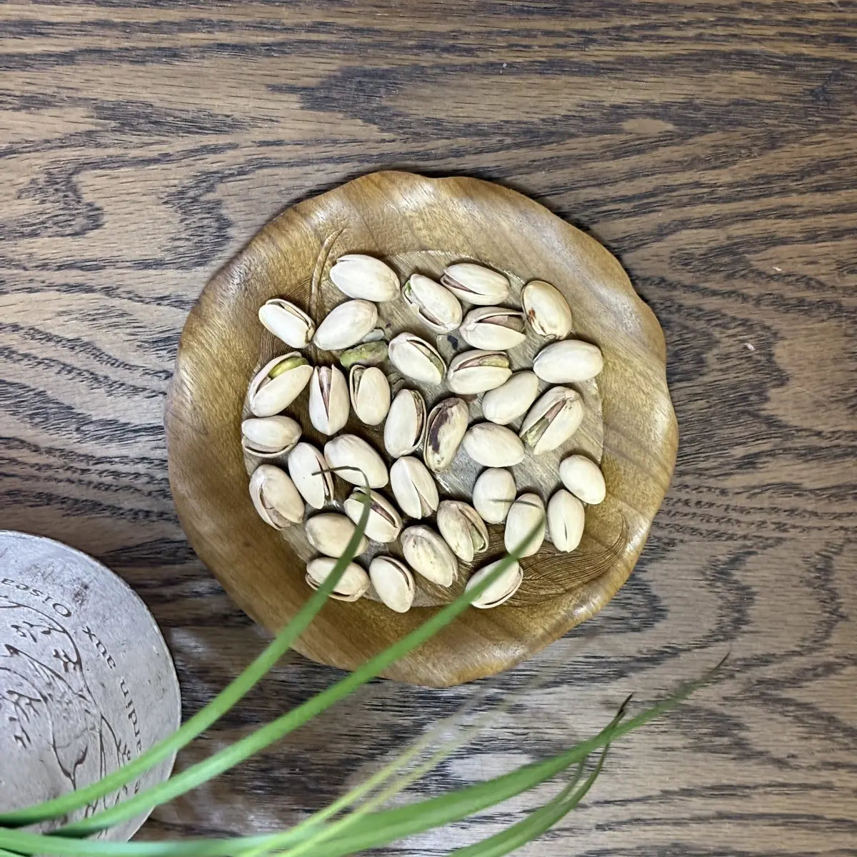 Hand-Carved Wooden Feather Coaster