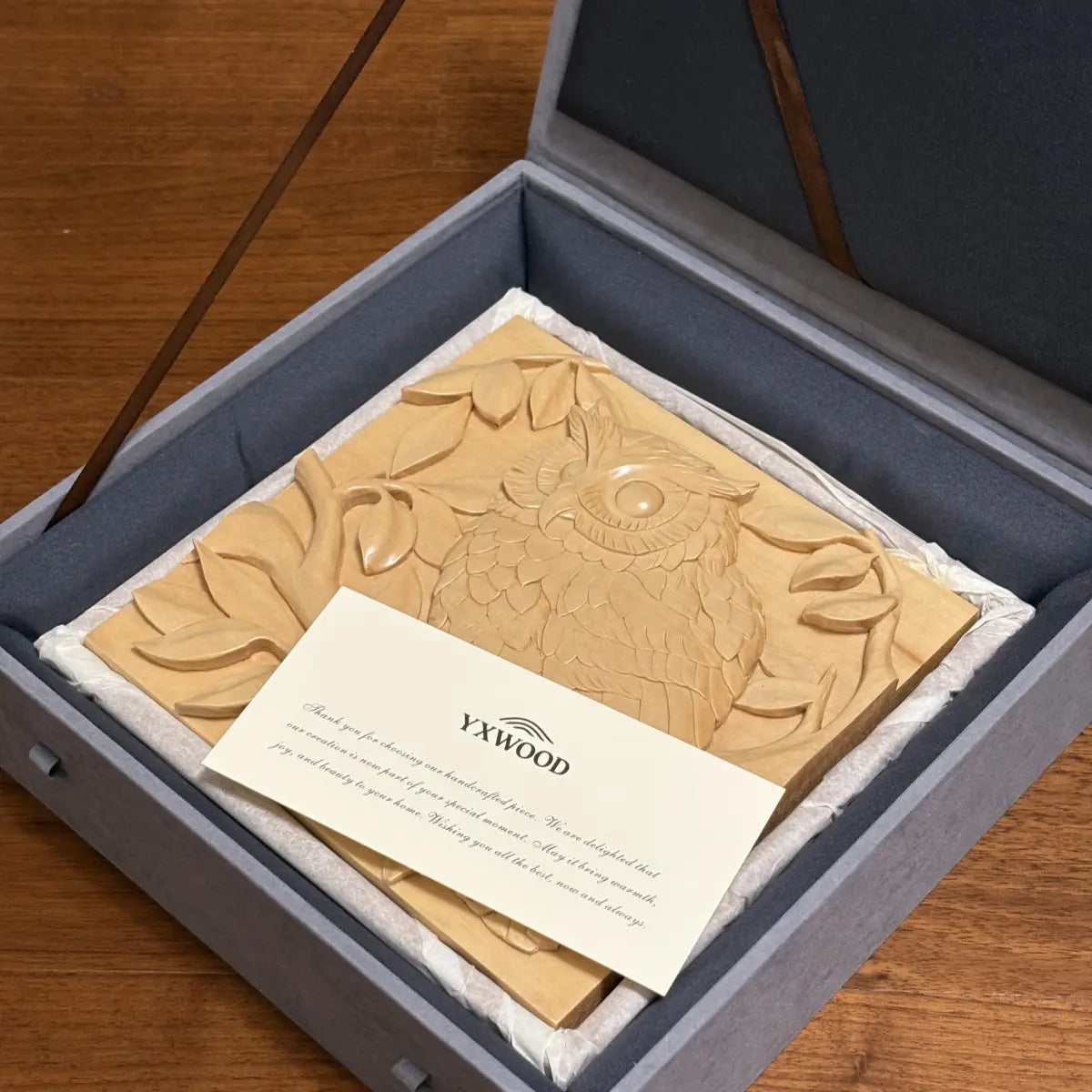 Hand-Carved Owl Art Panel