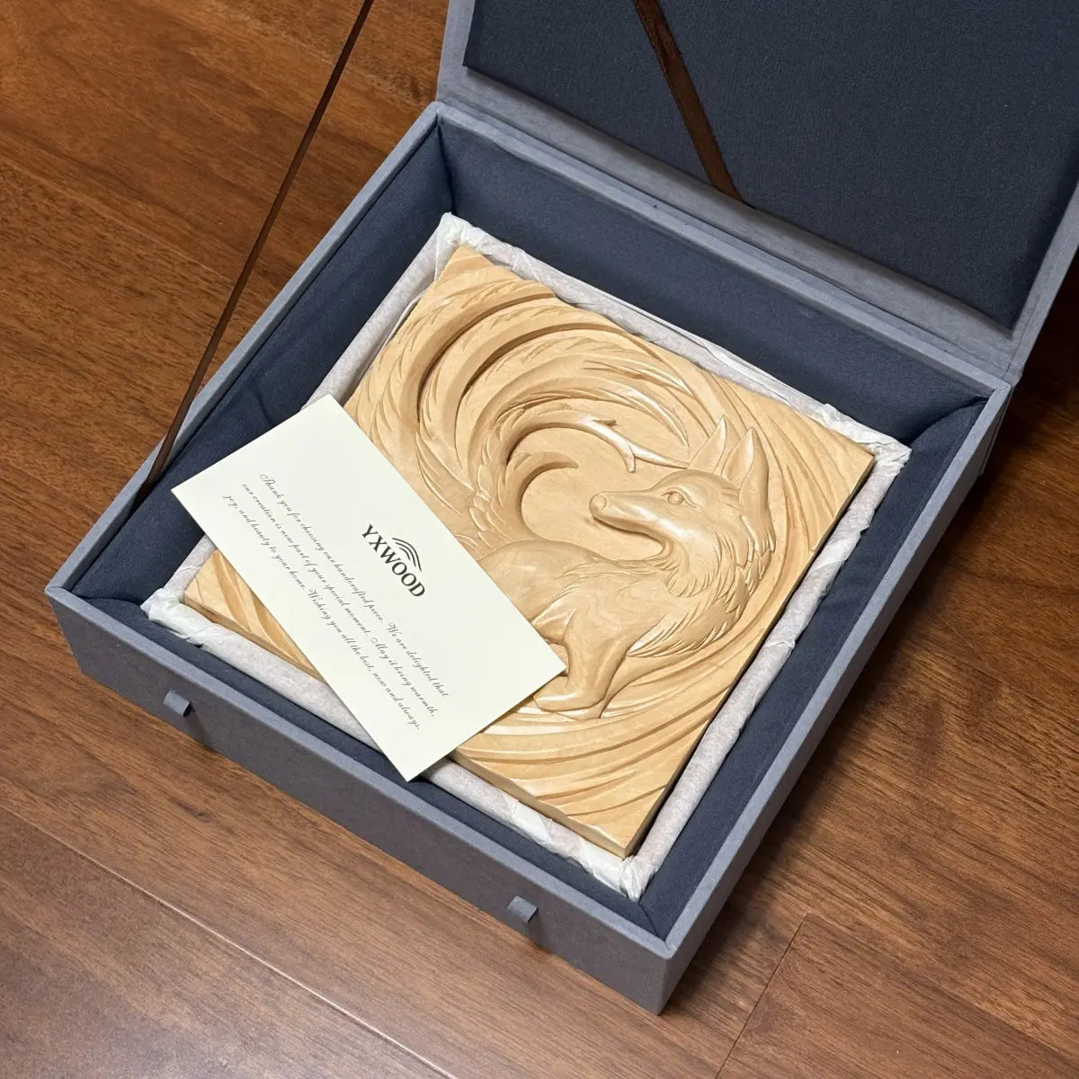 Hand-Carved Fox Art Panel