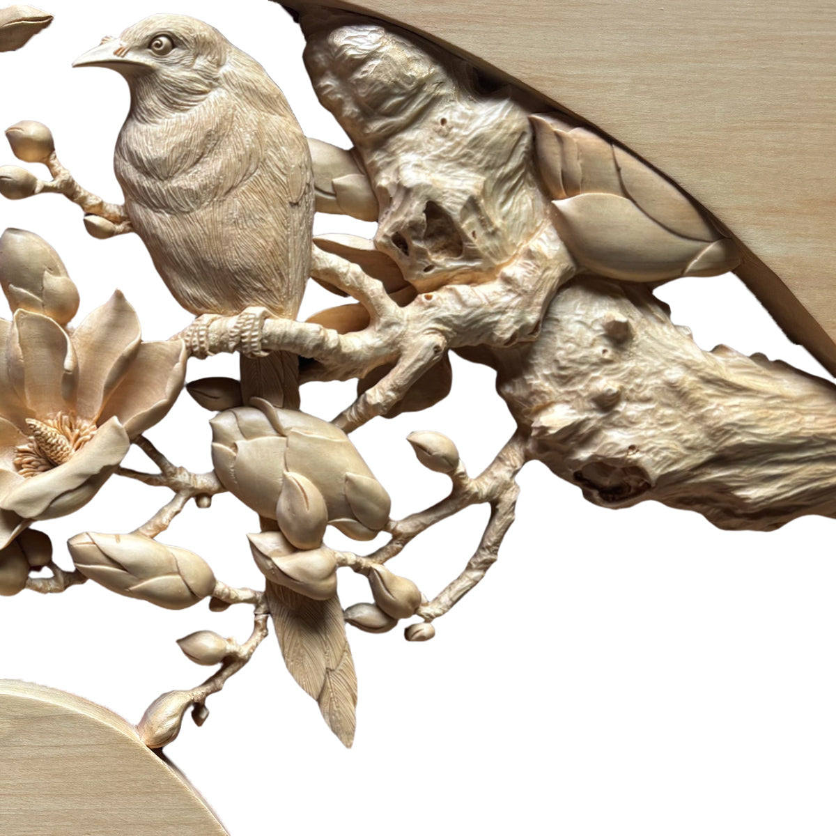 Concentric Love: Hand-Carved Birds in Relief