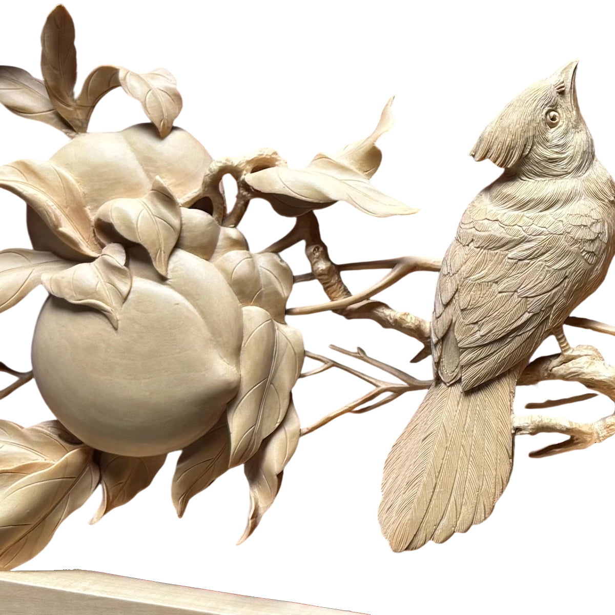 Hand-Carved Lovebirds Relief