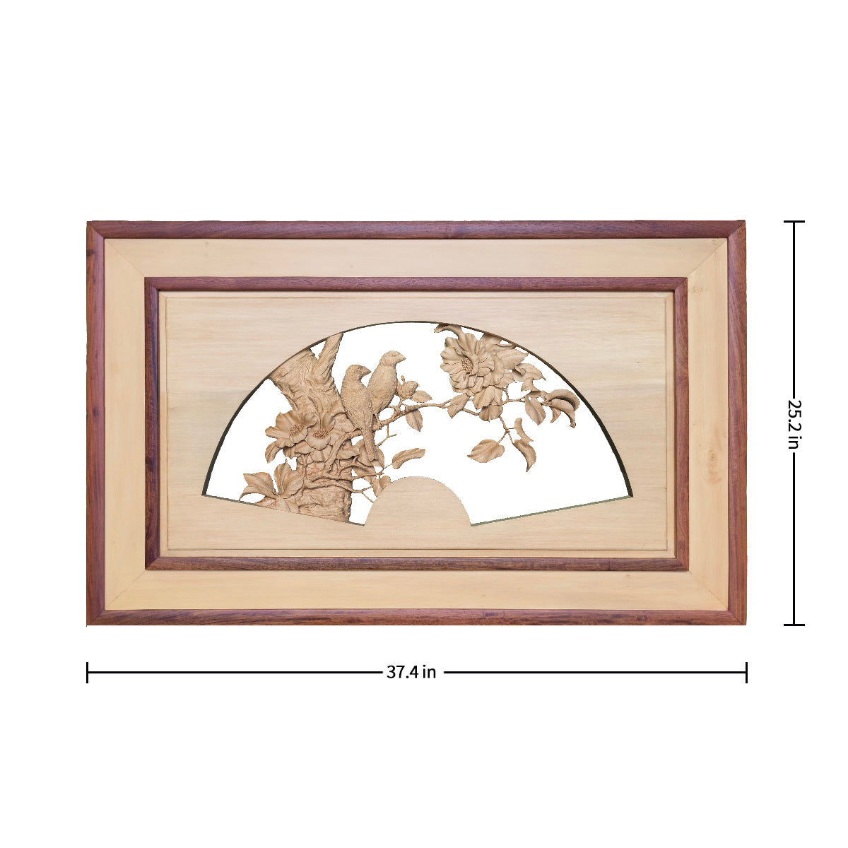 Lovebirds in Wood: A Hand-Carved Relief