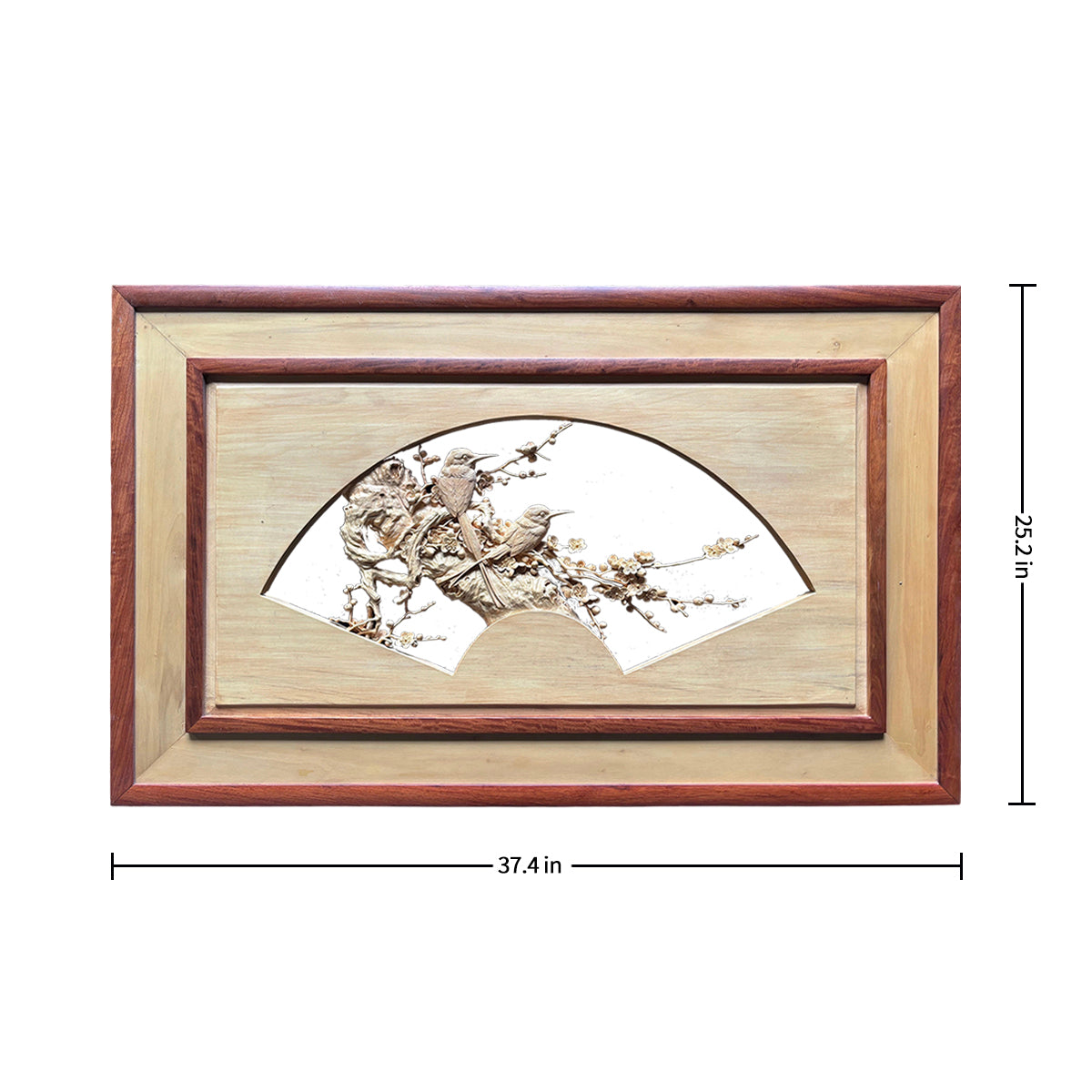 Two Hearts, One Horizon: Lovebirds Carved in Wood