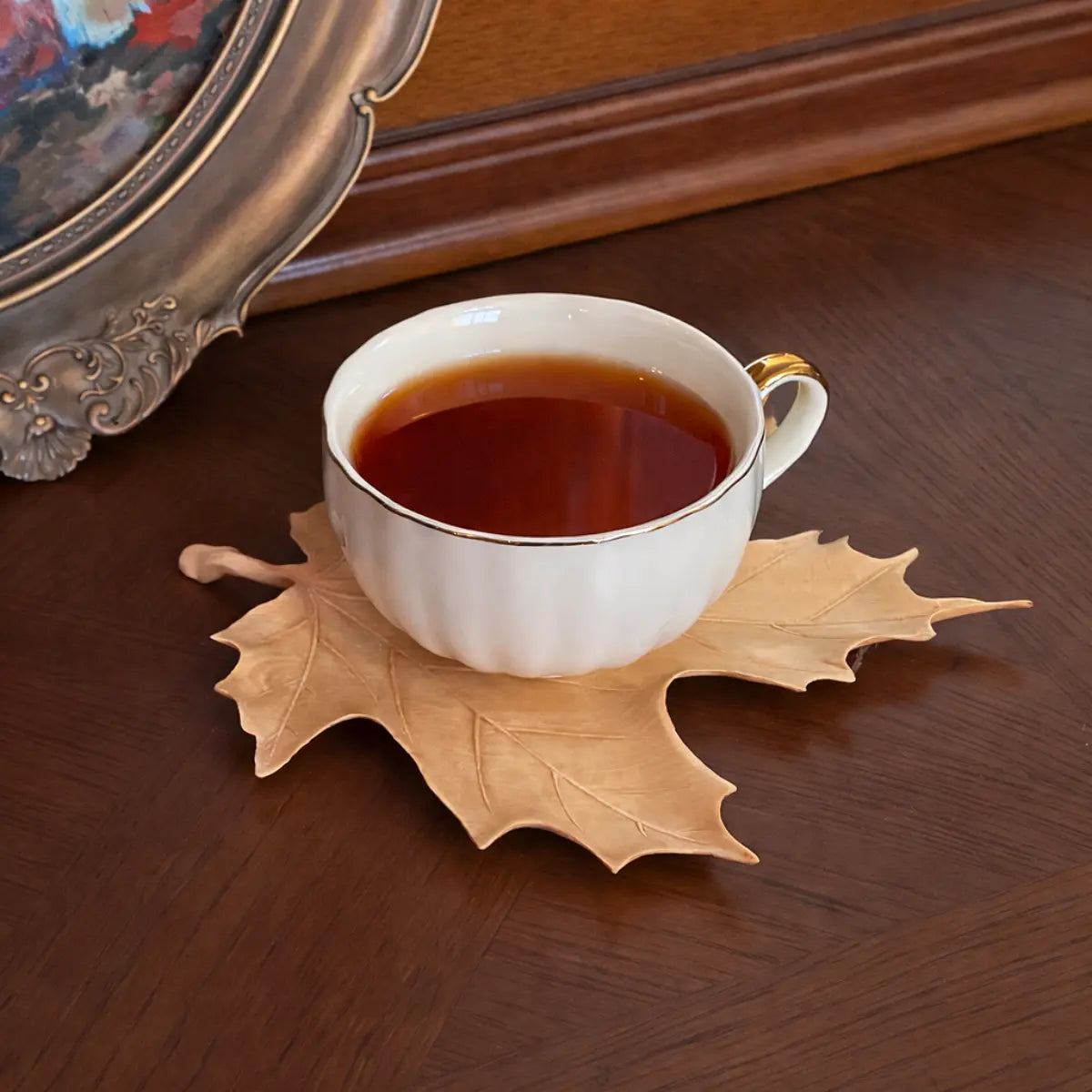 Hand-Carved Maple Leaf Coaster