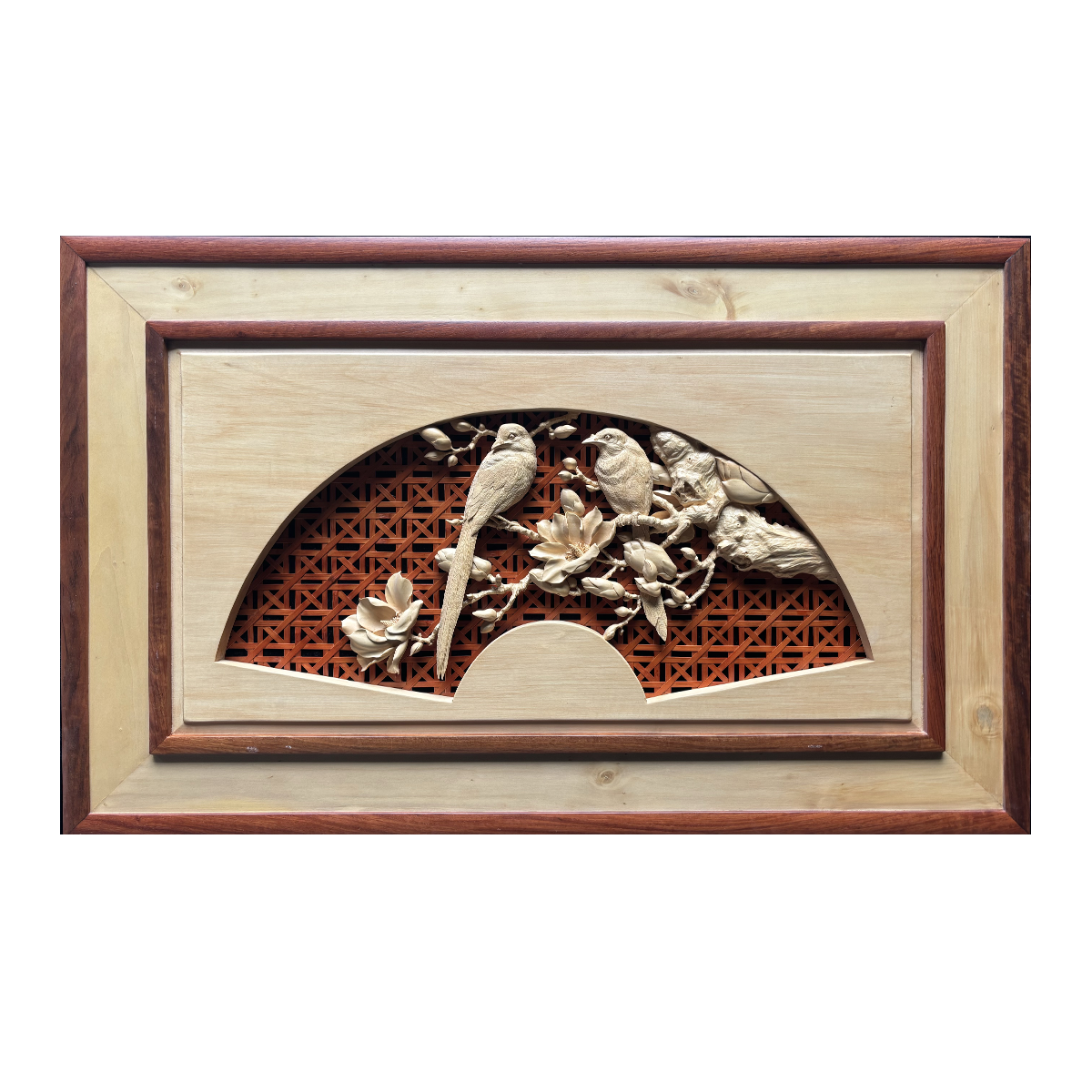 Concentric Love: Hand-Carved Birds in Relief